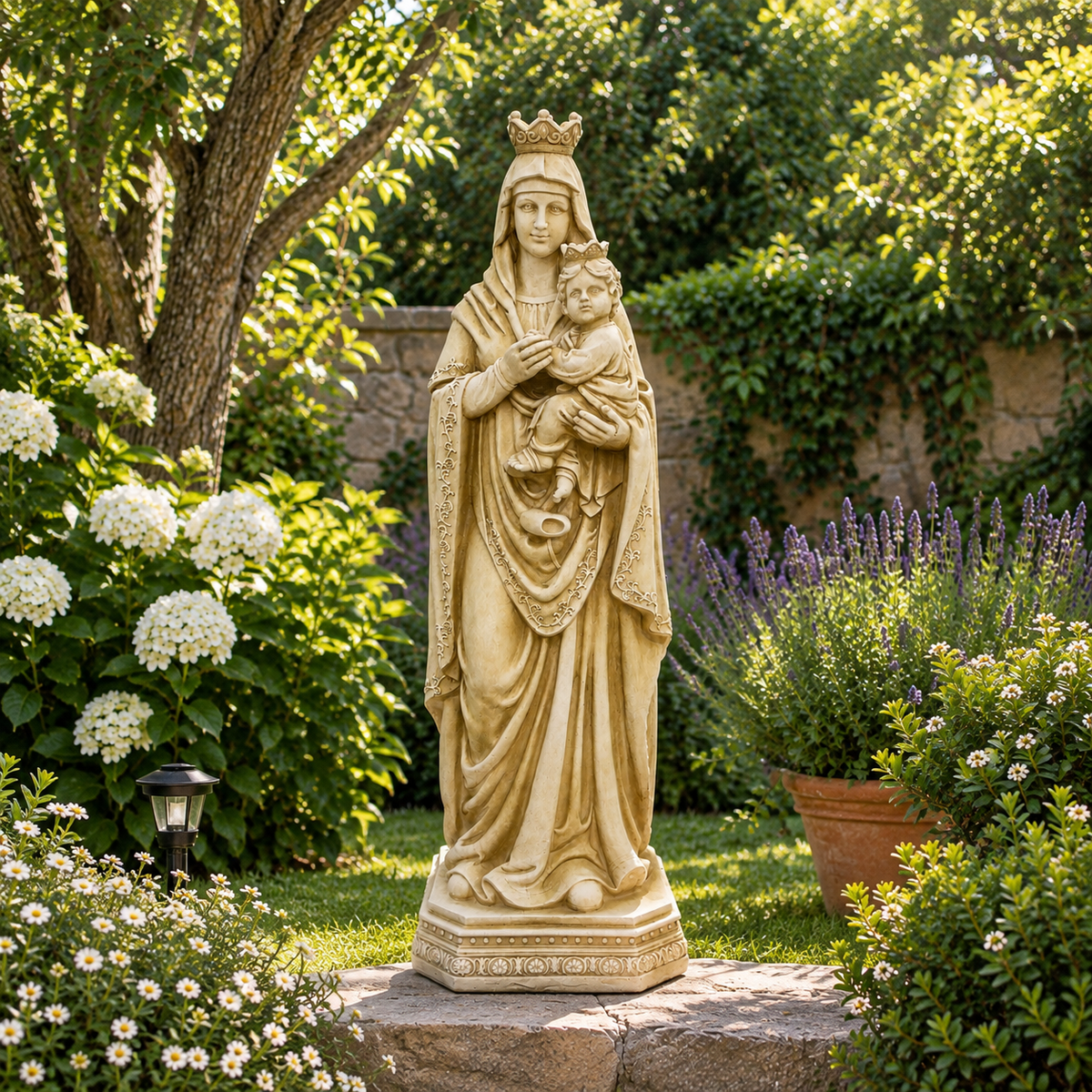 Virgen apta para exterior 125 cms